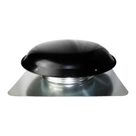 Ventamatic Cool Attic Galvanized Steel Round Vent, 144 Sq. in NFA, Black, 1/Pack VX25 BLK